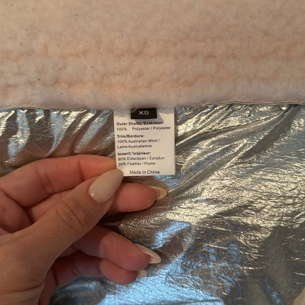 Fyne Jacket Silver With Pink Wool, Size XS - Picture 5 of 6